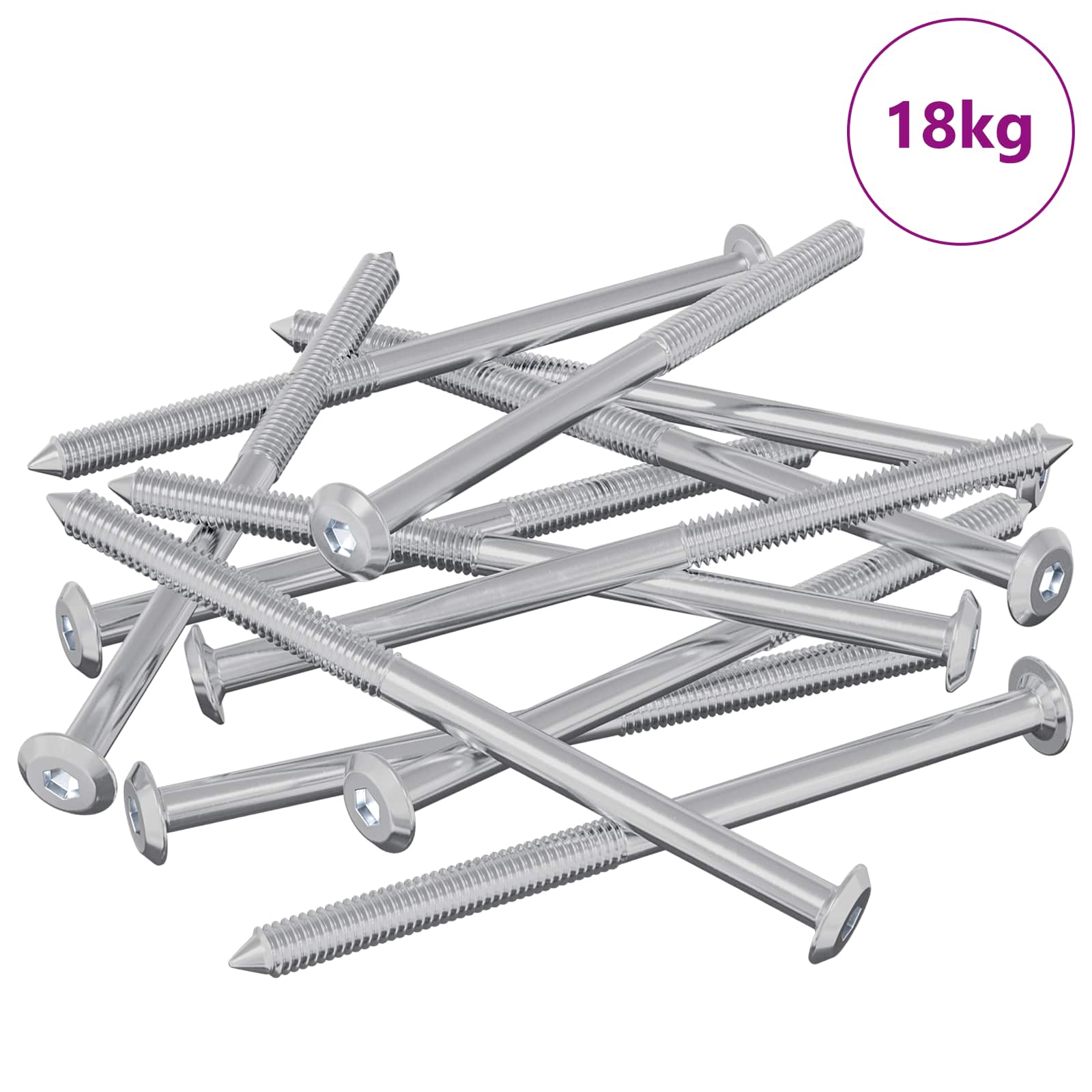 Vidaxl meubelschroeven 1000 st zilver staal