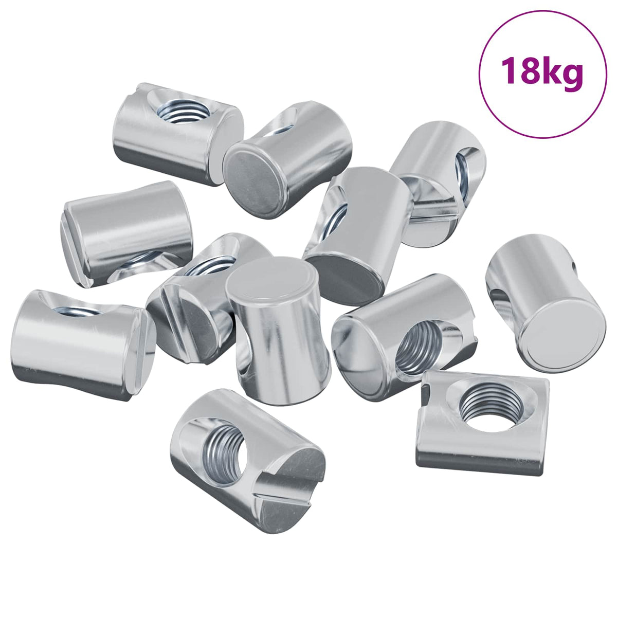 Vidaxl barrelmoeren 3462 st zilver m6 x 13 mm metaal