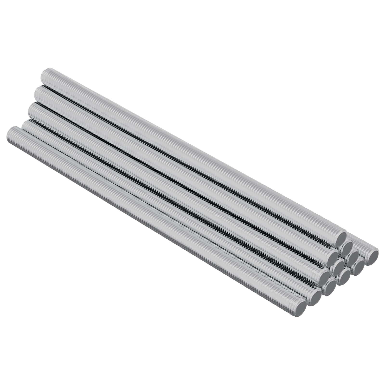 Vidaxl schroefdraadstangen 12 st zilver m6 x 120 mm metaal