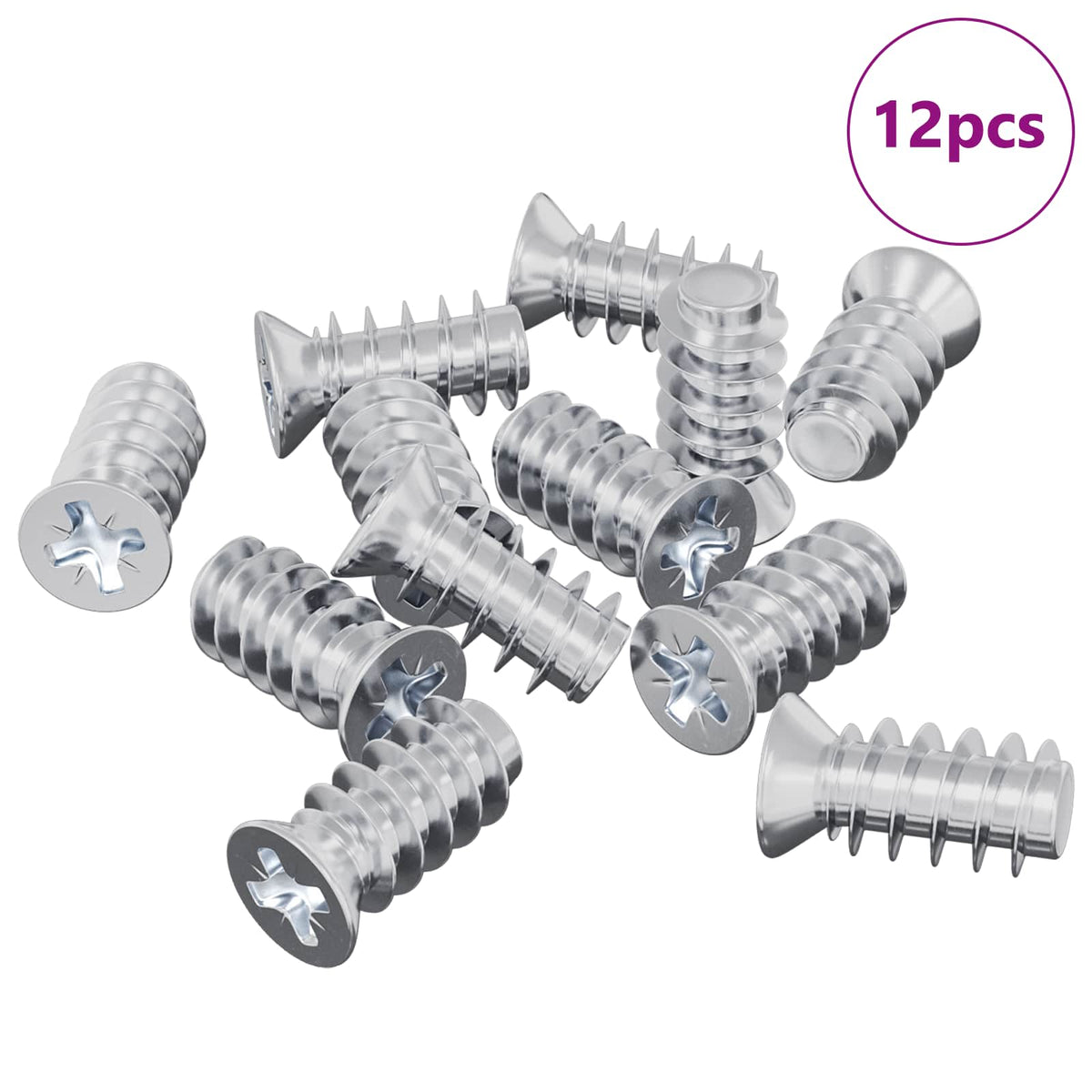 Vidaxl bout 12 st zilver m6 x 12 mm ijzer