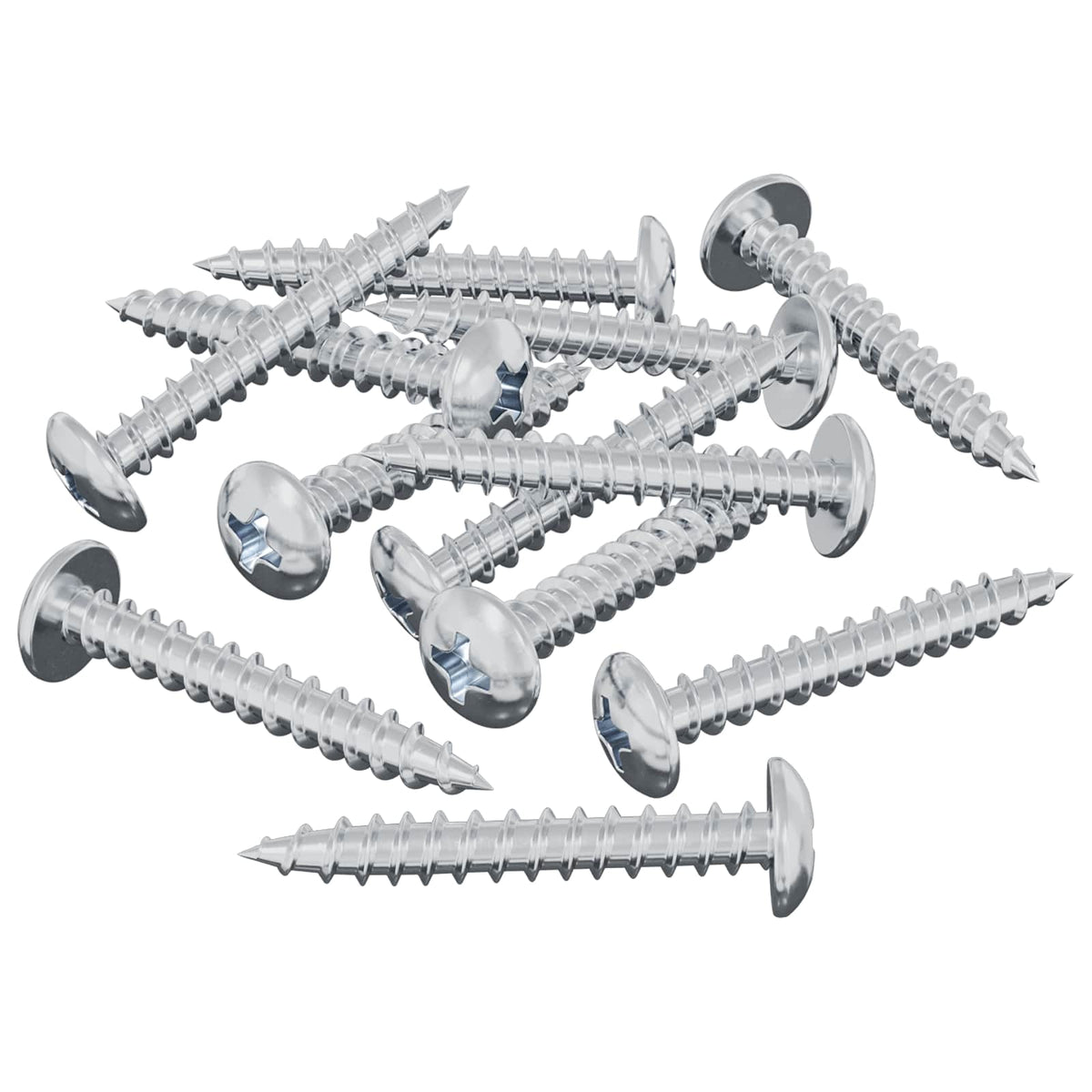 Vidaxl houten schroef 8182 st zilver m4 x 28 mm ijzer