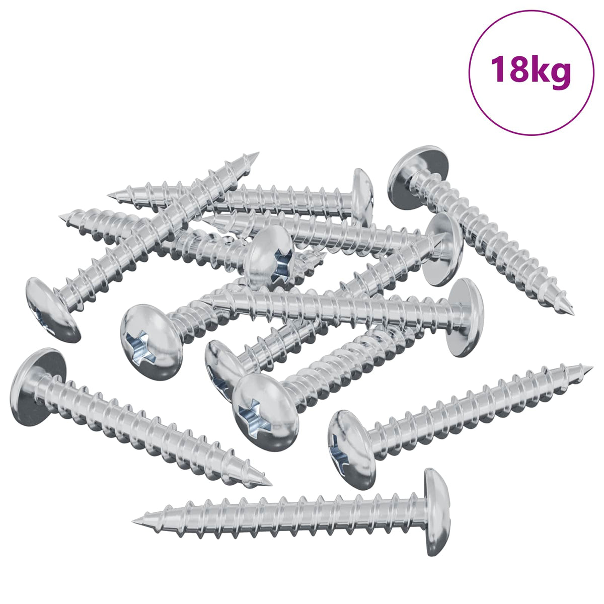 Vidaxl houten schroef 8182 st zilver m4 x 28 mm ijzer