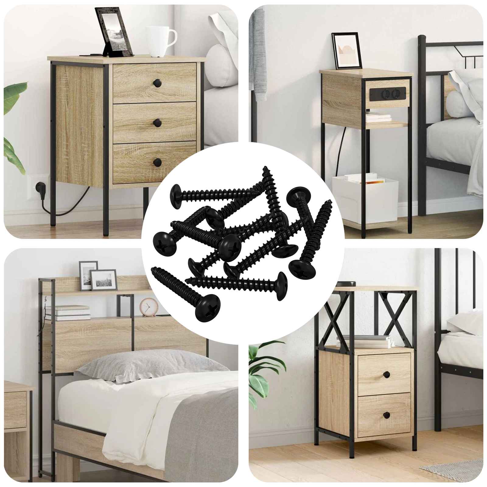 Vidaxl tapnagel 8219 st zwart staal