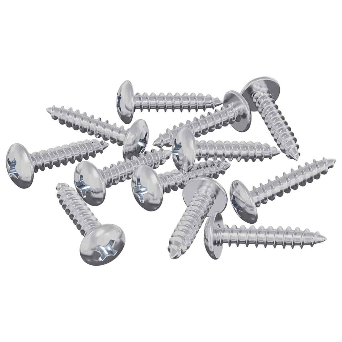 Vidaxl houten schroeven 12 st zilver m3,5 x 20 mm staal