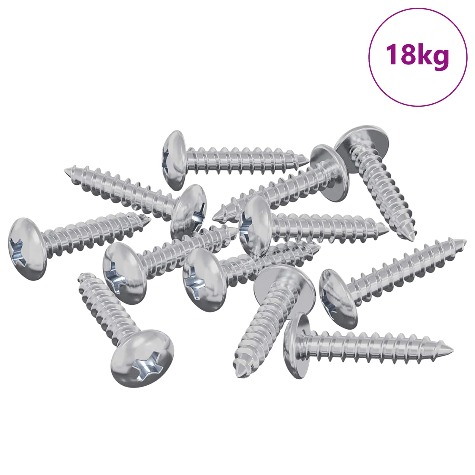 Vidaxl houten schroeven 10976 st zilver staal