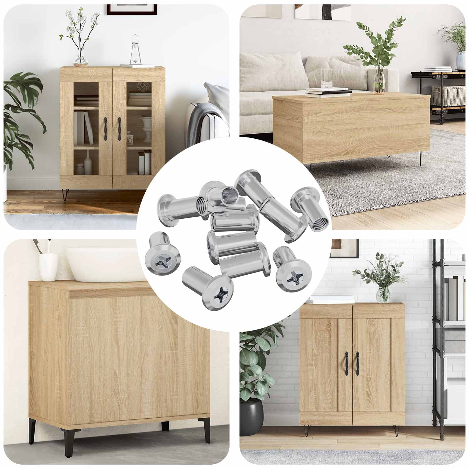 Vidaxl slotmoer 2857 st nikkel staal