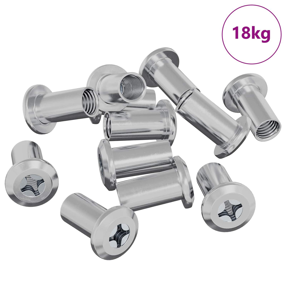 Vidaxl slotmoer 2857 st nikkel staal