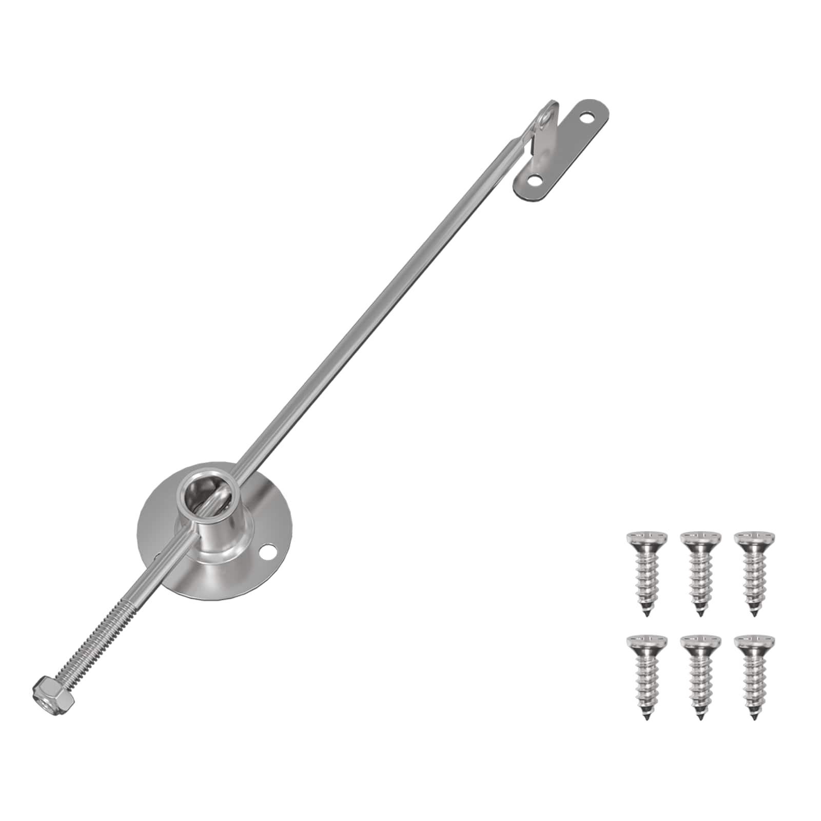 Vidaxl trekstangscharnier 12 st zilver 190 mm metaal