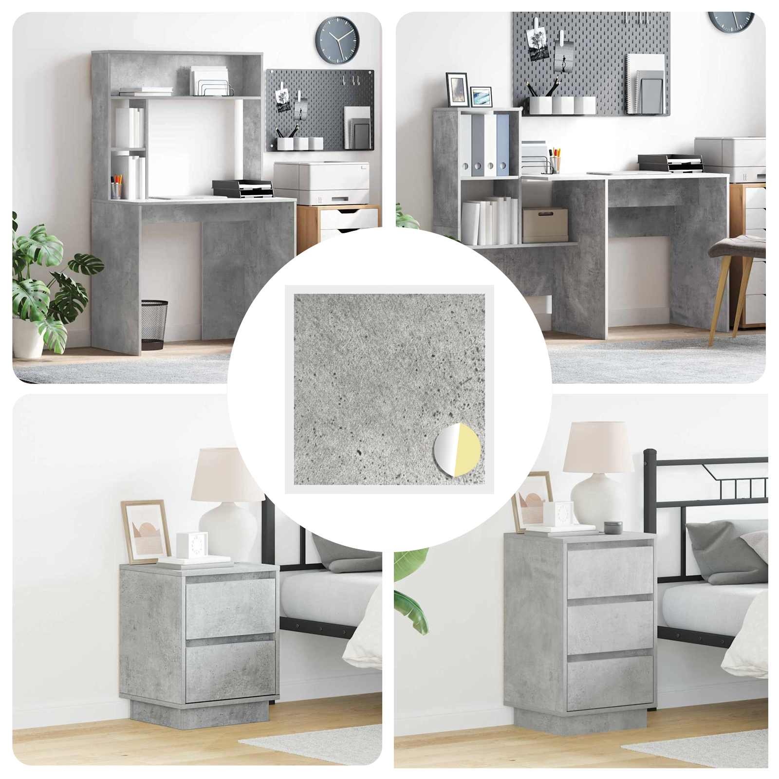 Vidaxl zelfklevende schroefhoes 12 st beton grijs ø 20 x 0,5 mm