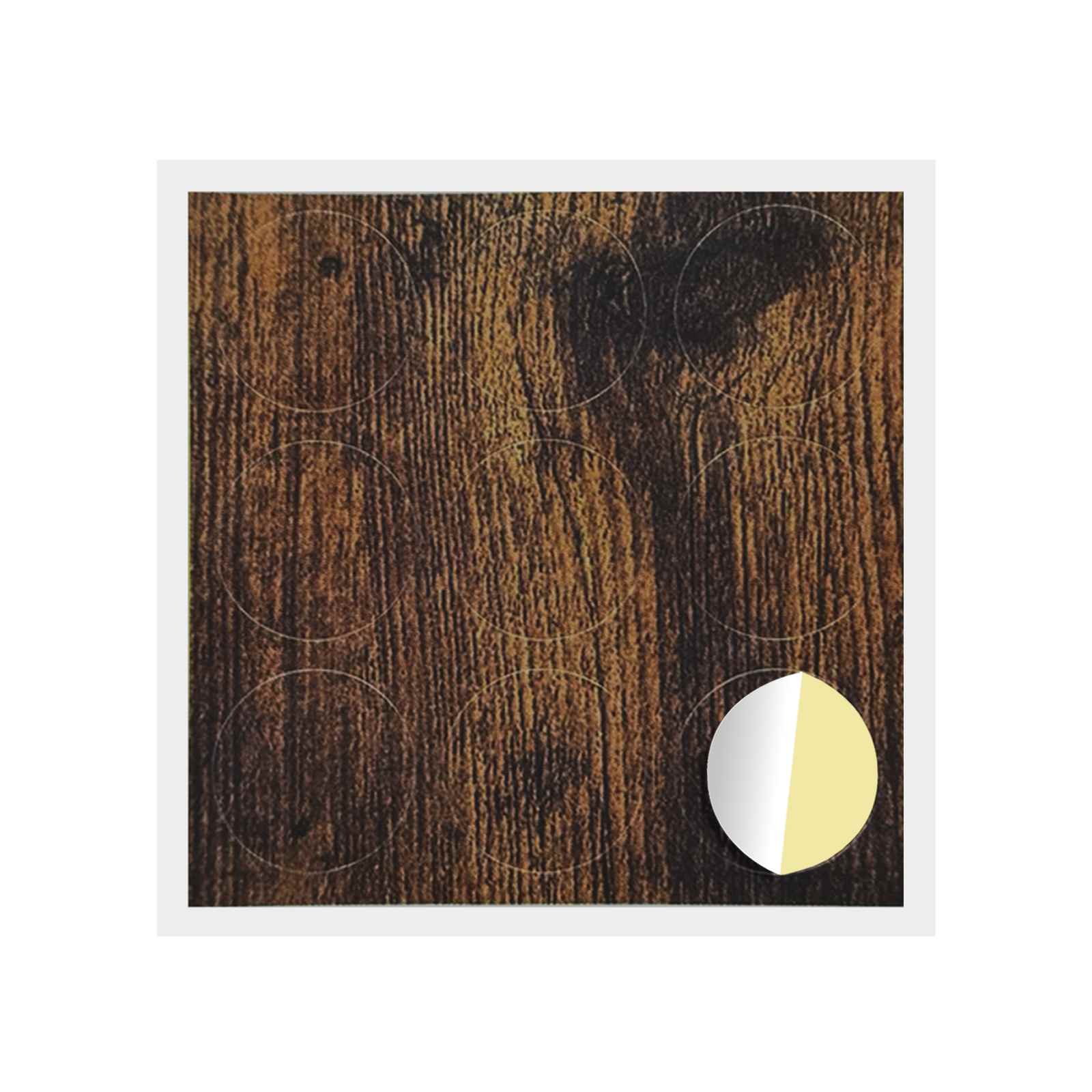 Vidaxl zelfklevende schroefhoes 12 st gerookt eiken ø 20 x 0,5 mm