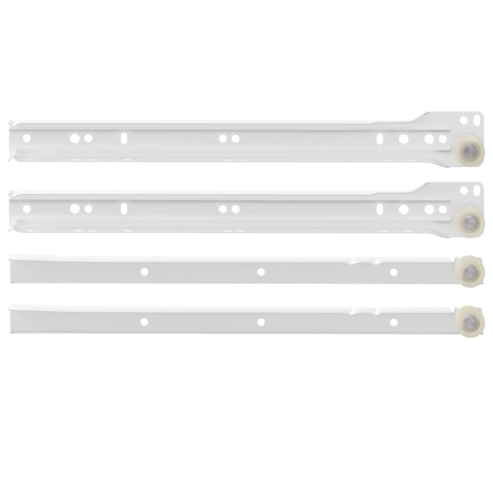 Vidaxl ladegeleider 12 pcs wit 300 mm staal