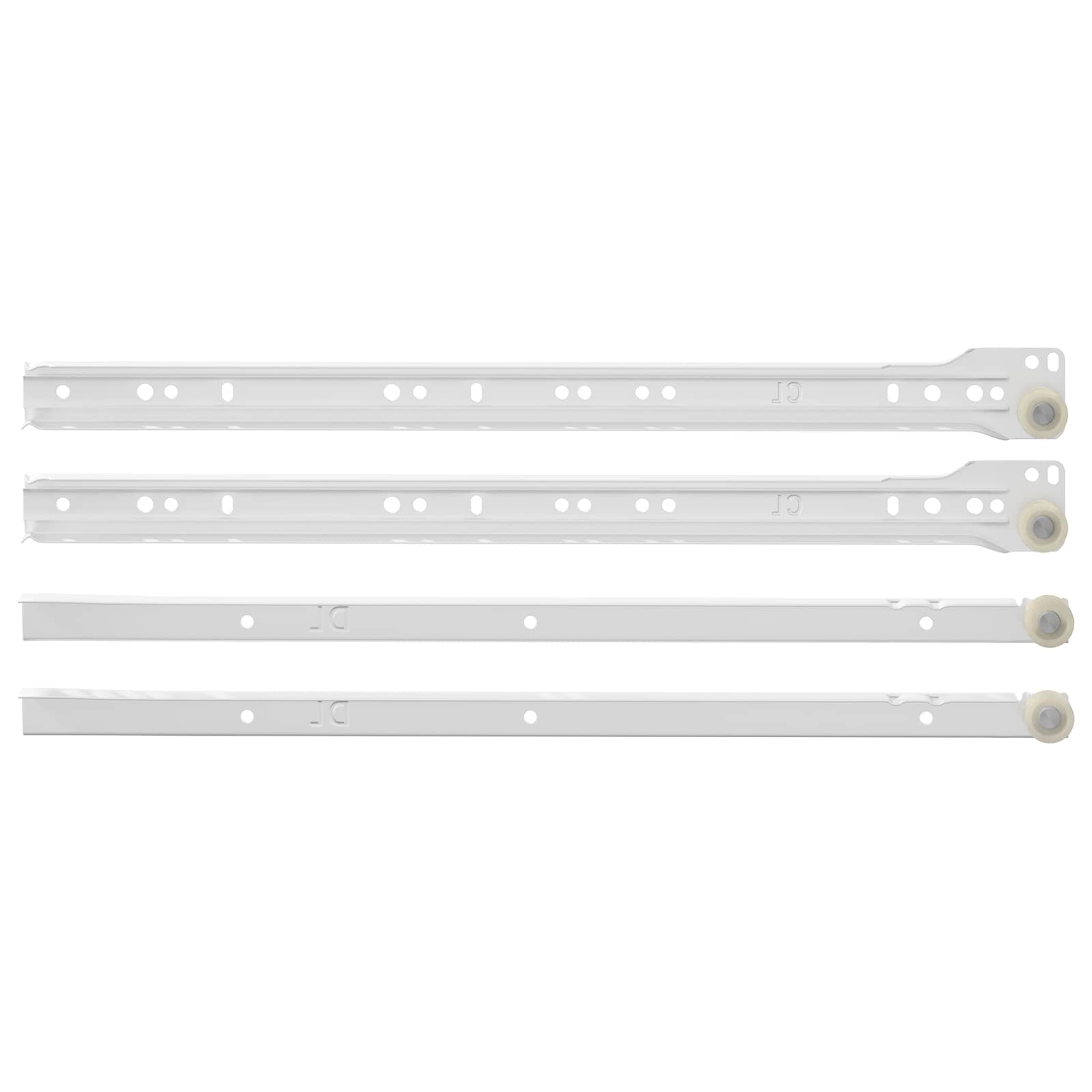 Vidaxl ladegeleider 12 pcs wit 400 mm staal