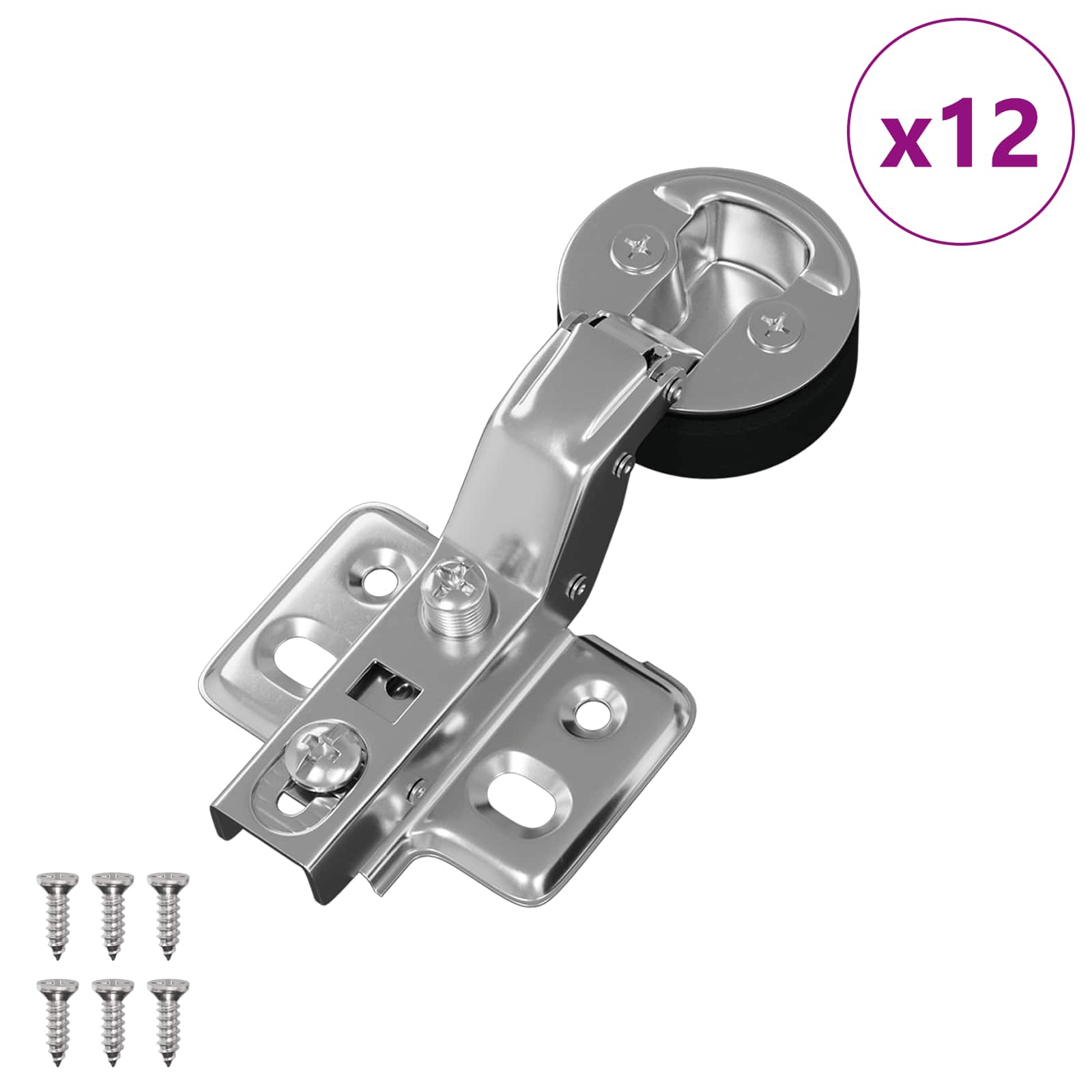 Vidaxl scharnier 12 st zilver 35 mm ijzer