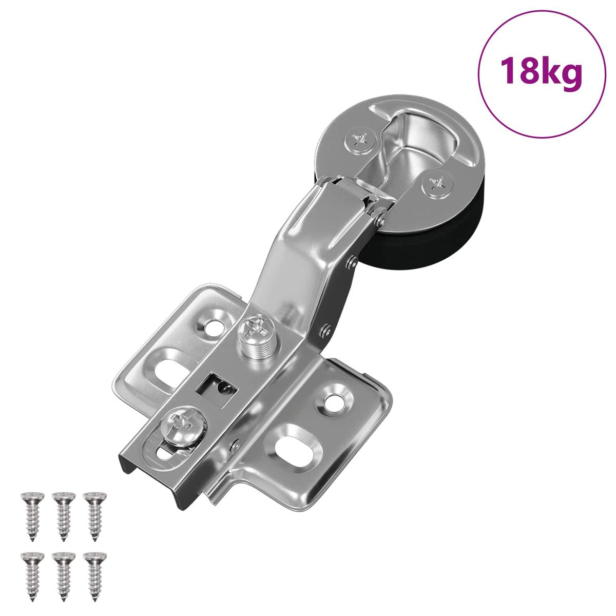 Vidaxl scharnier 123 st zilver 35 mm ijzer