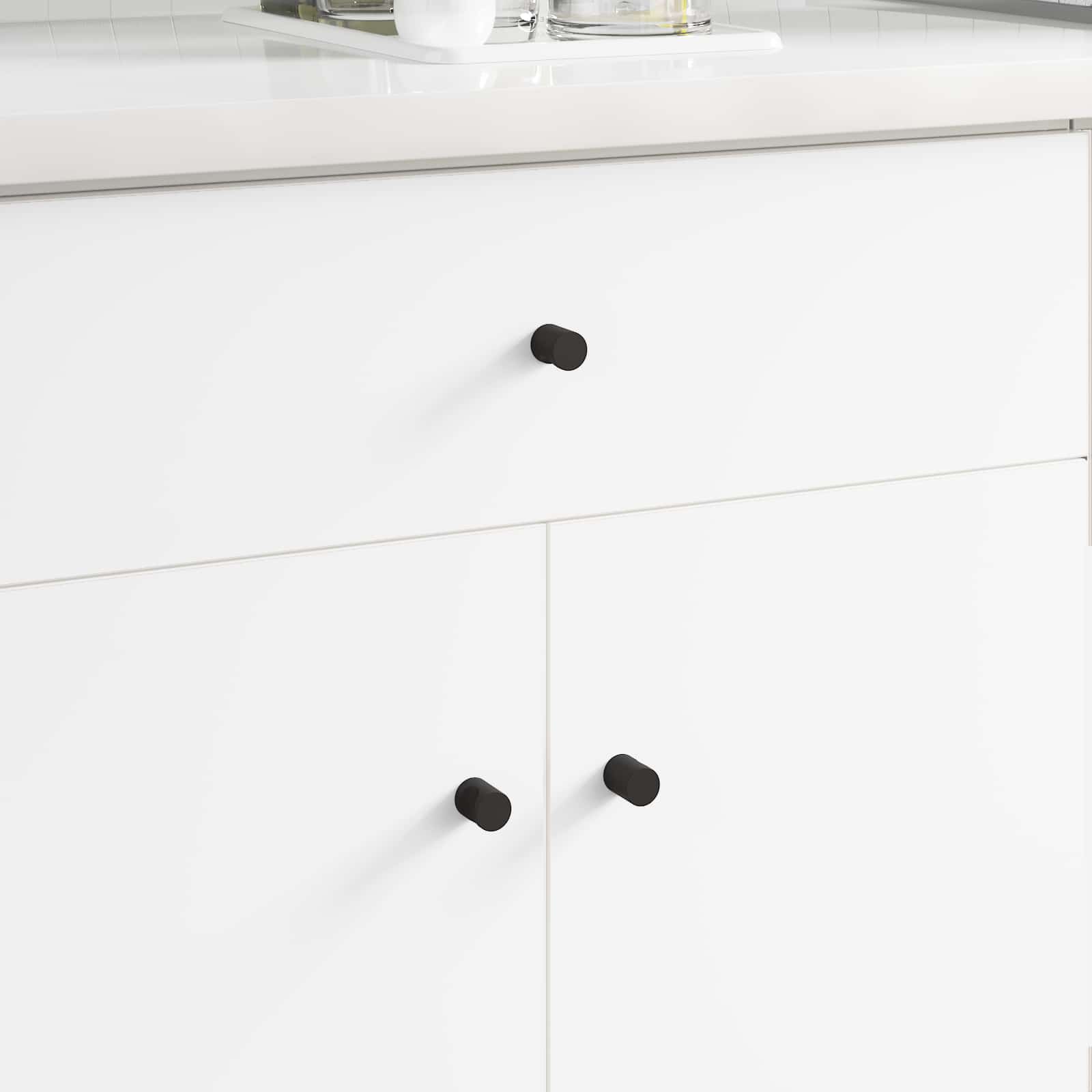 Vidaxl kastknoppen 2 pcs zwart m4 x 12 mm ijzer