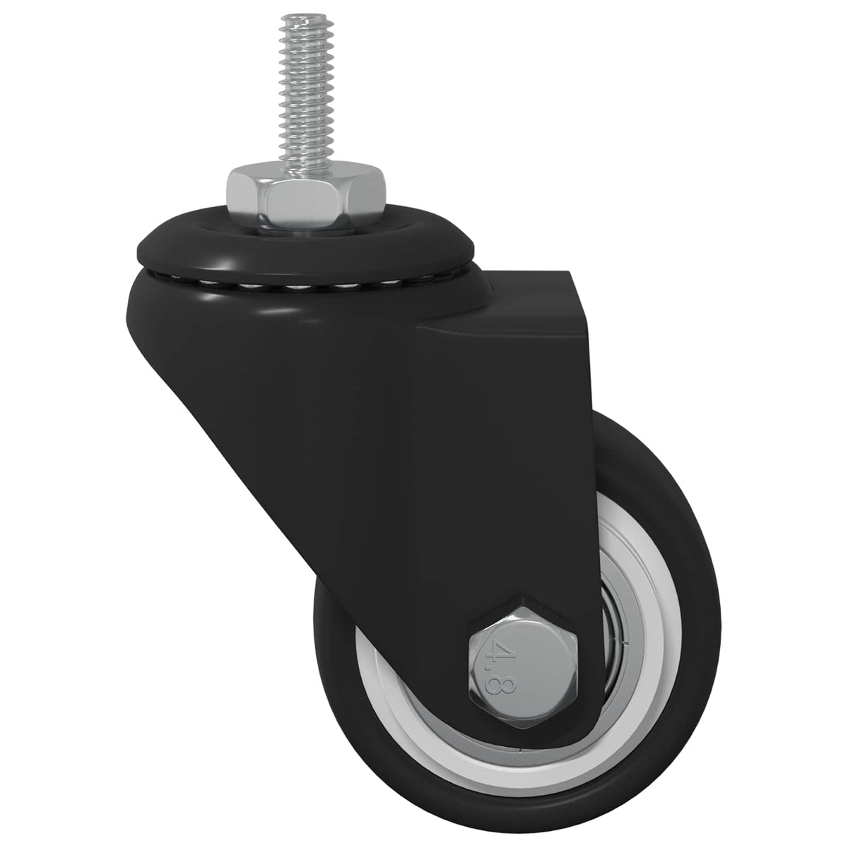 Vidaxl zwenkwiel 12 st zwart 40,4 x 40,4 x 19,7 mm ijs en nylon