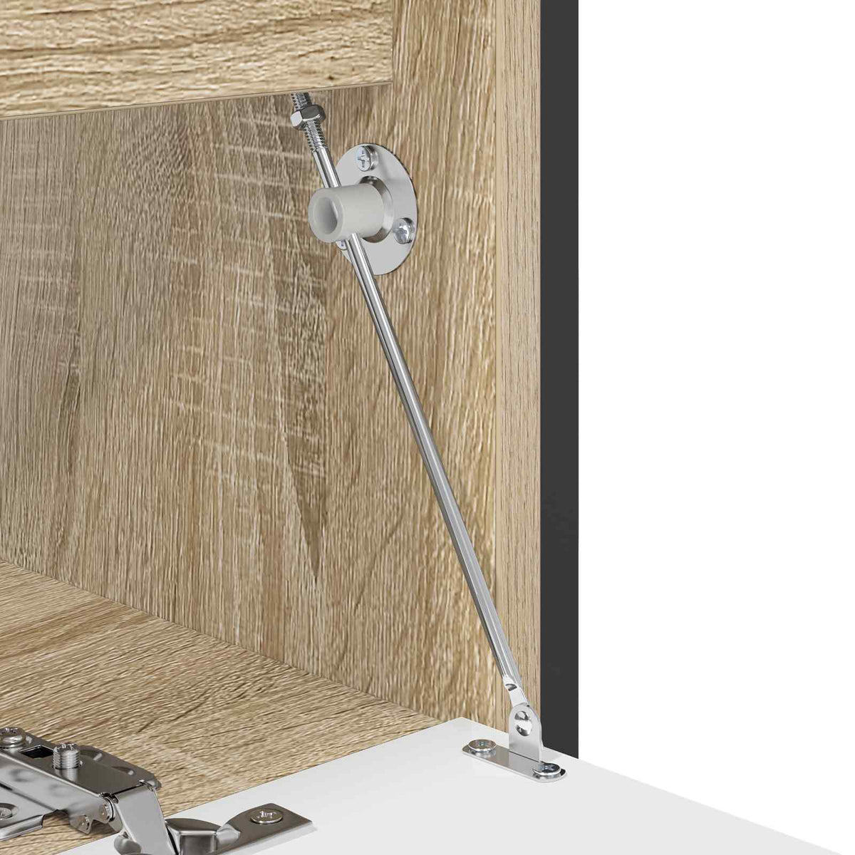 Vidaxl deksel ondersteunend scharnier 12 st zilver 194 x 36 x 18 mm