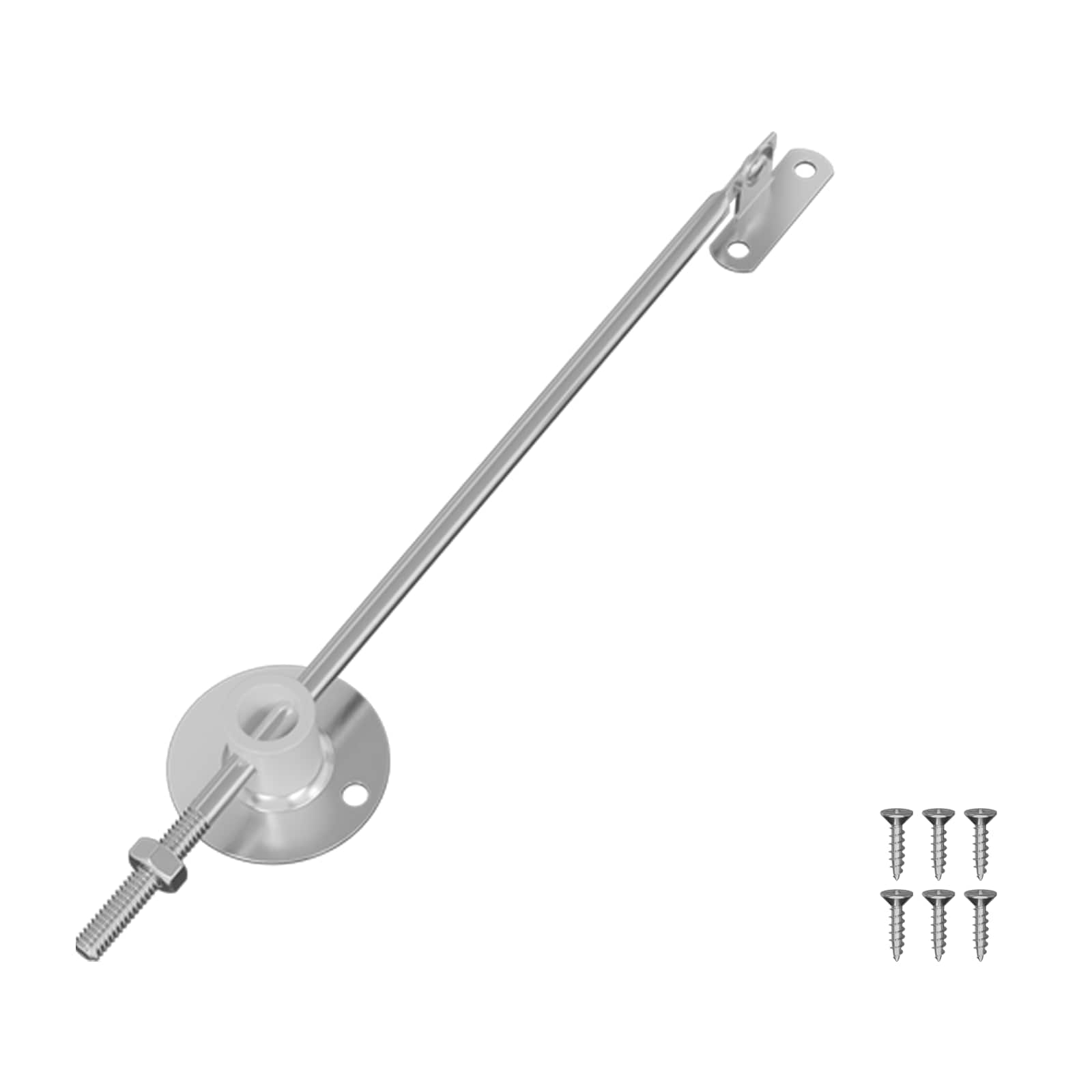 Vidaxl deksel ondersteunend scharnier 12 st zilver 194 x 36 x 18 mm