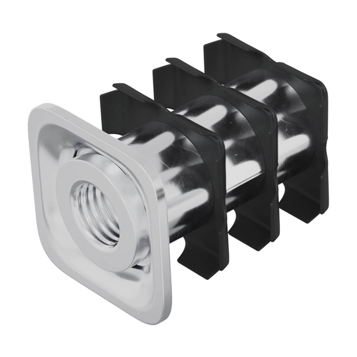 Vidaxl draadbuis invoeg 12 st zwart en zilver 15,8 x 15,8 x 22,5 mm