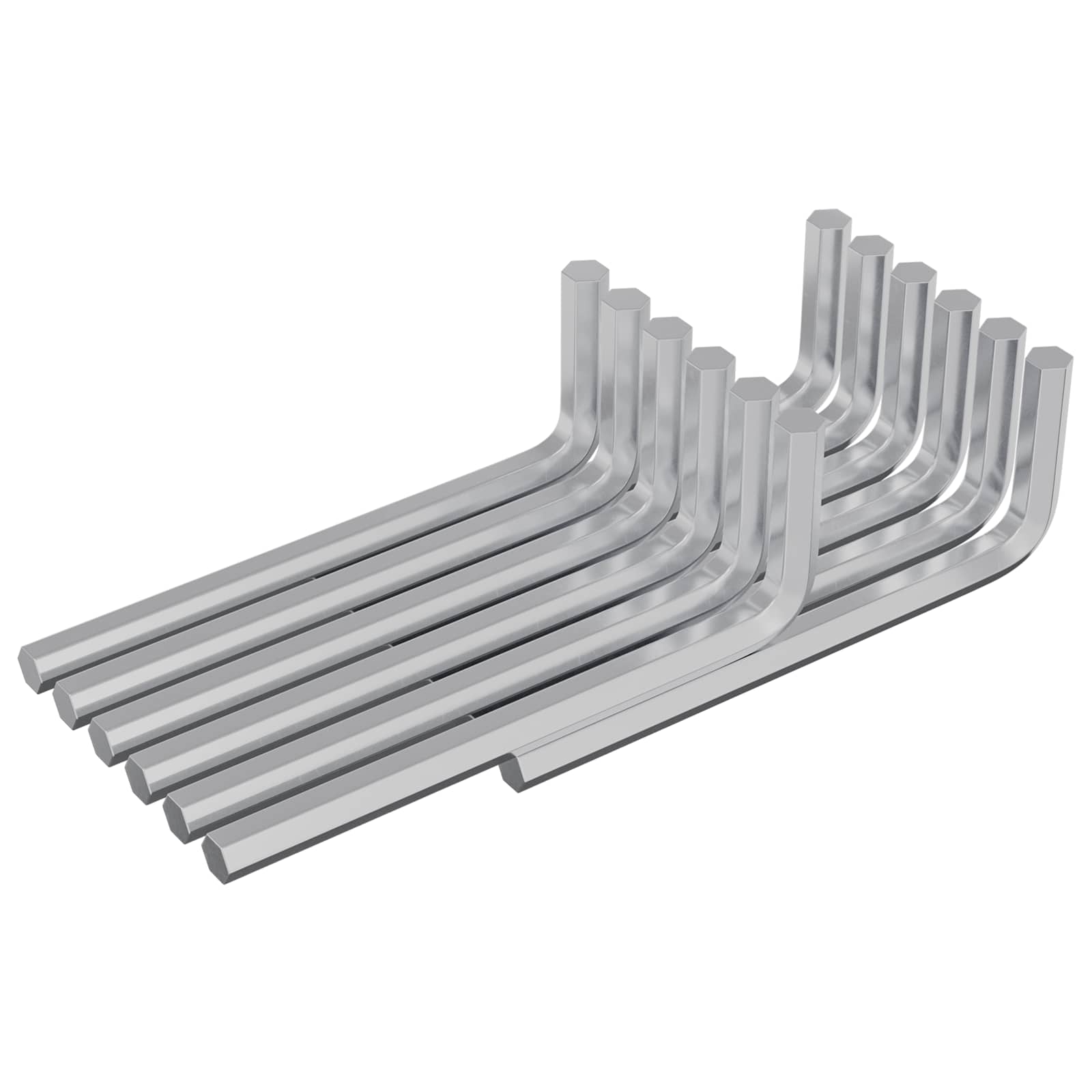 Vidaxl zeskantsleutel 1800 st zilver 32 x 86 mm staal
