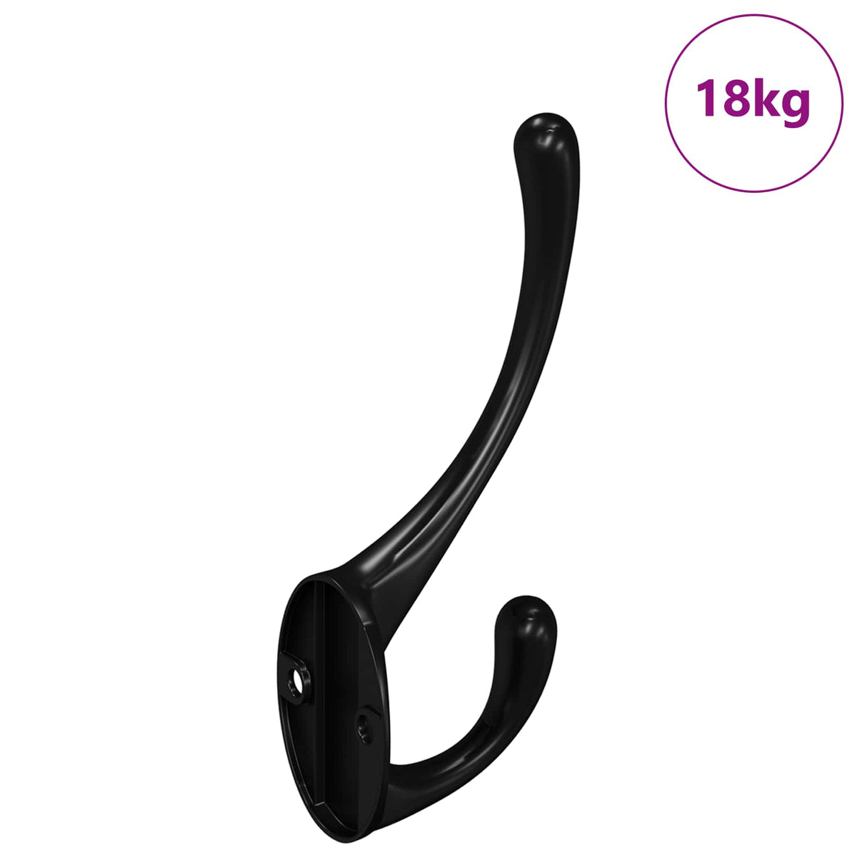 Vidaxl kledinghaak 346 st zwart 102 x 29 x 47mm zinklegering