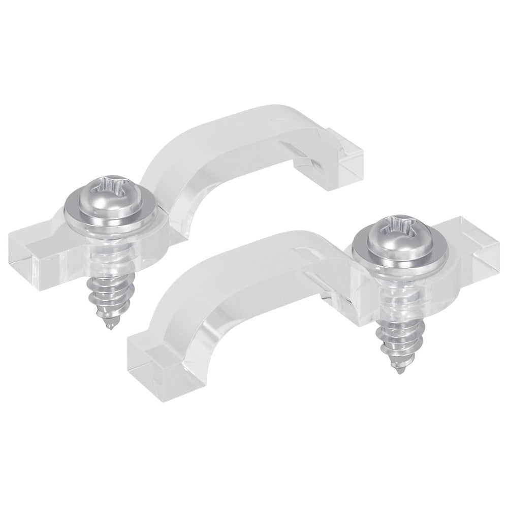 Vidaxl led strip clips 23,8 mm 2 st transparant kunststof en ijzer