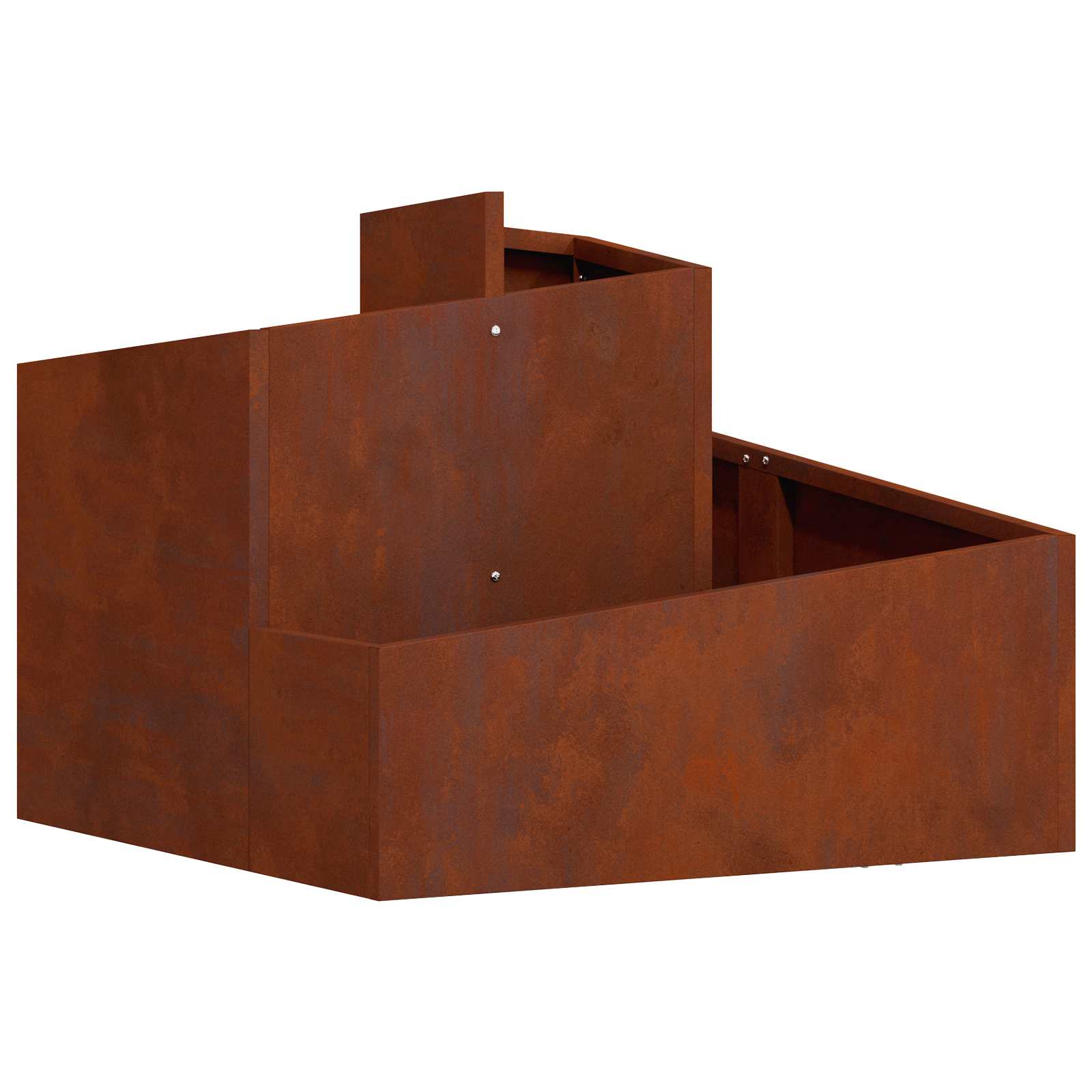 Vidaxl plantenbak roestkleurig 60 x 60 x 50 cm weervast staal
