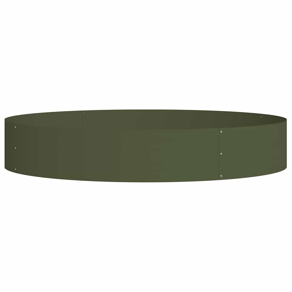 Vidaxl plantenring olijf groen 120 x 120 x 20 cm koudgewalst staal