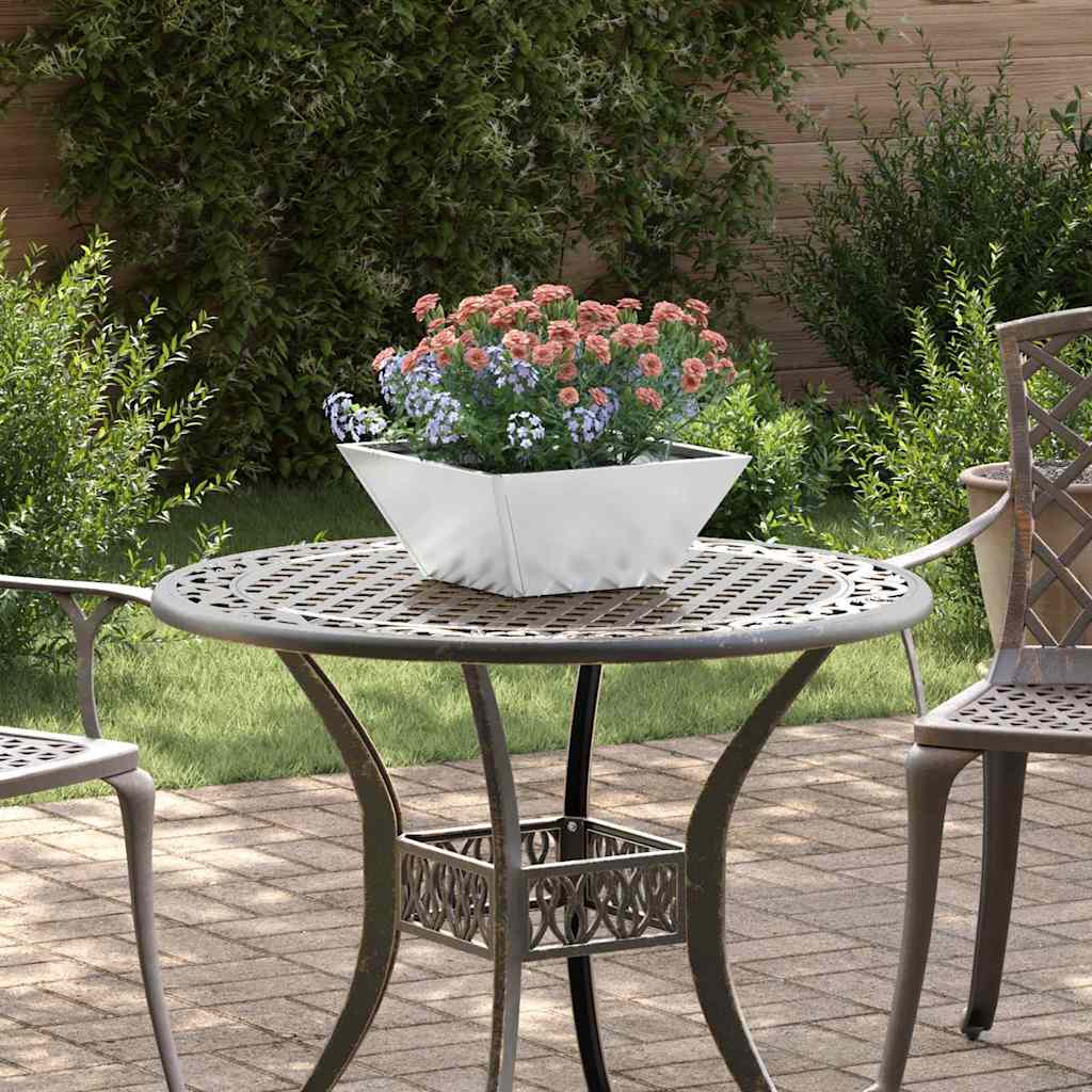 Vidaxl tuin bloempot zilver 35 x 35 x 15 cm gegalvaniseerd staal