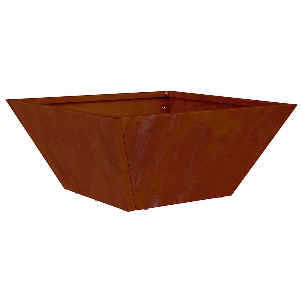 Vidaxl plantenbak roestkleurig 35 x 35 x 15 cm weervast staal