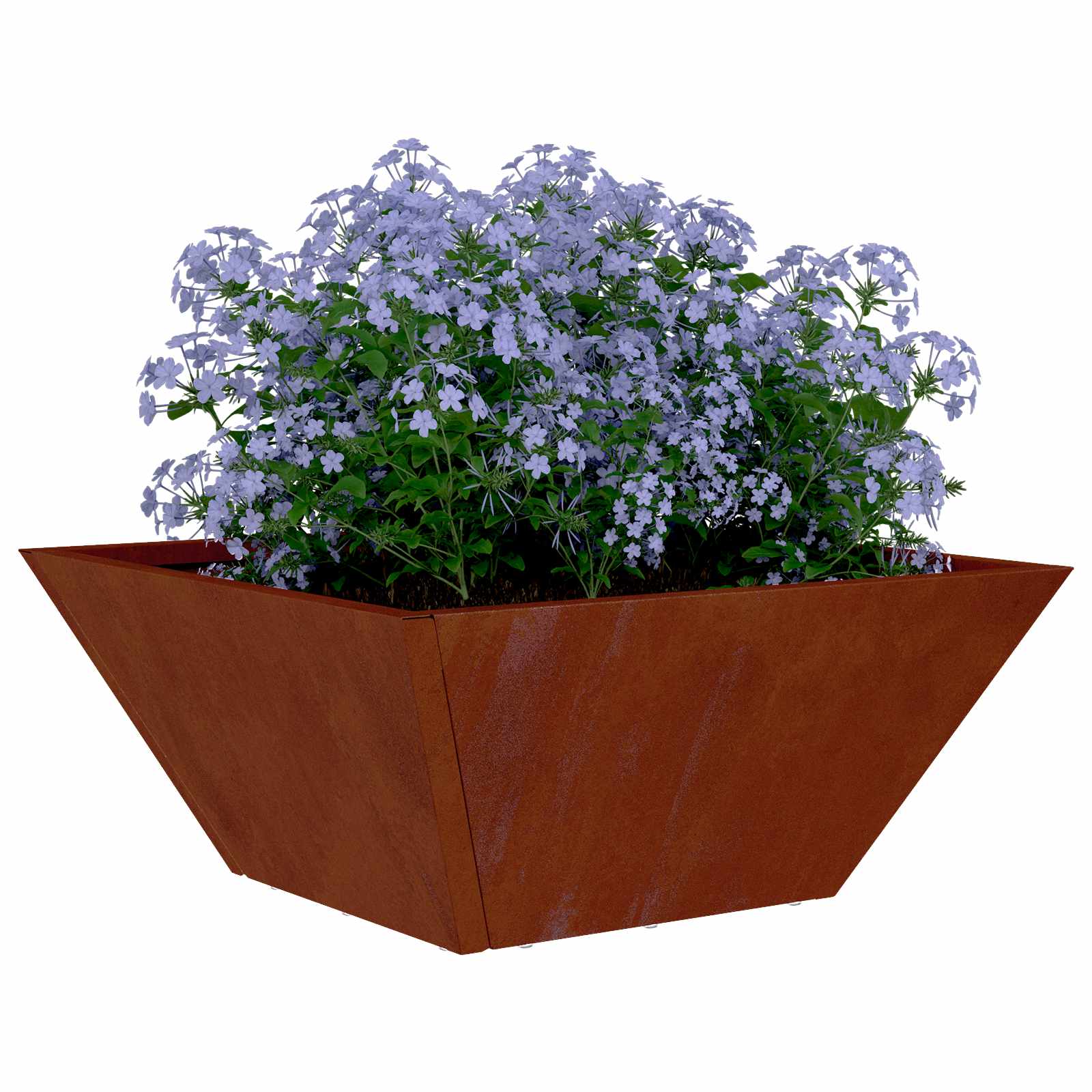 Vidaxl plantenbak roestkleurig 35 x 35 x 15 cm weervast staal