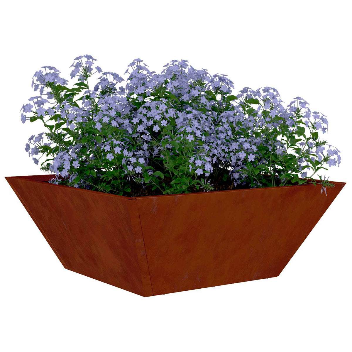 Vidaxl plantenbak 5 st roestkleurig 40 x 40 x 15 cm weervast staal