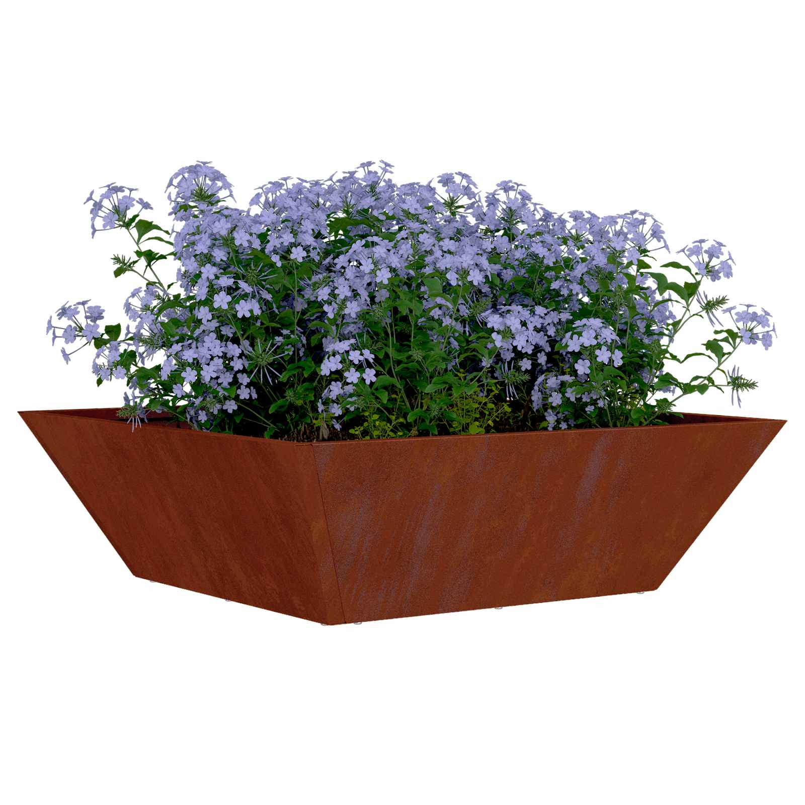 Vidaxl plantenbak roestkleurig 50 x 50 x 15 cm weervast staal