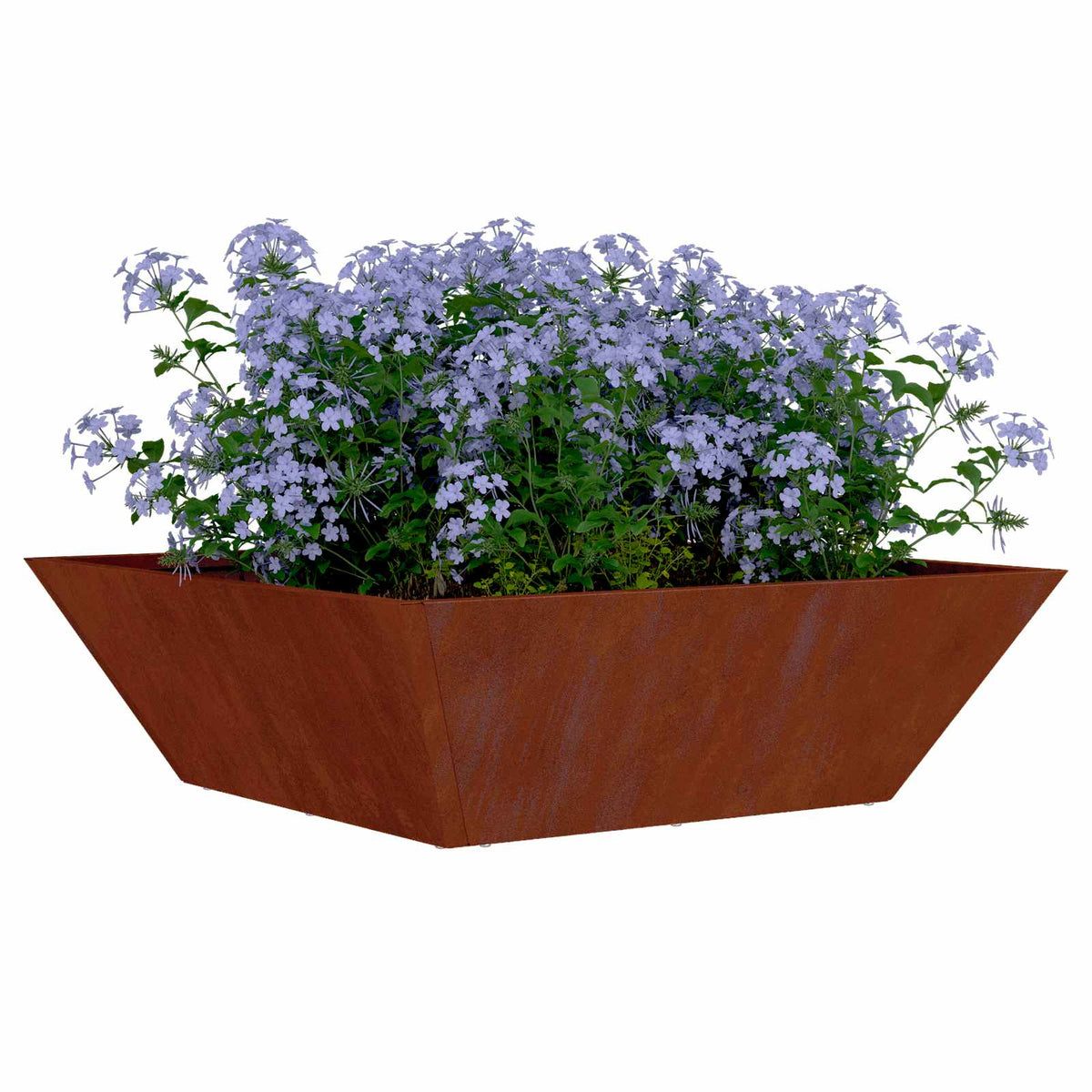 Vidaxl plantenbak 5 st roestkleurig 50 x 50 x 15 cm weervast staal
