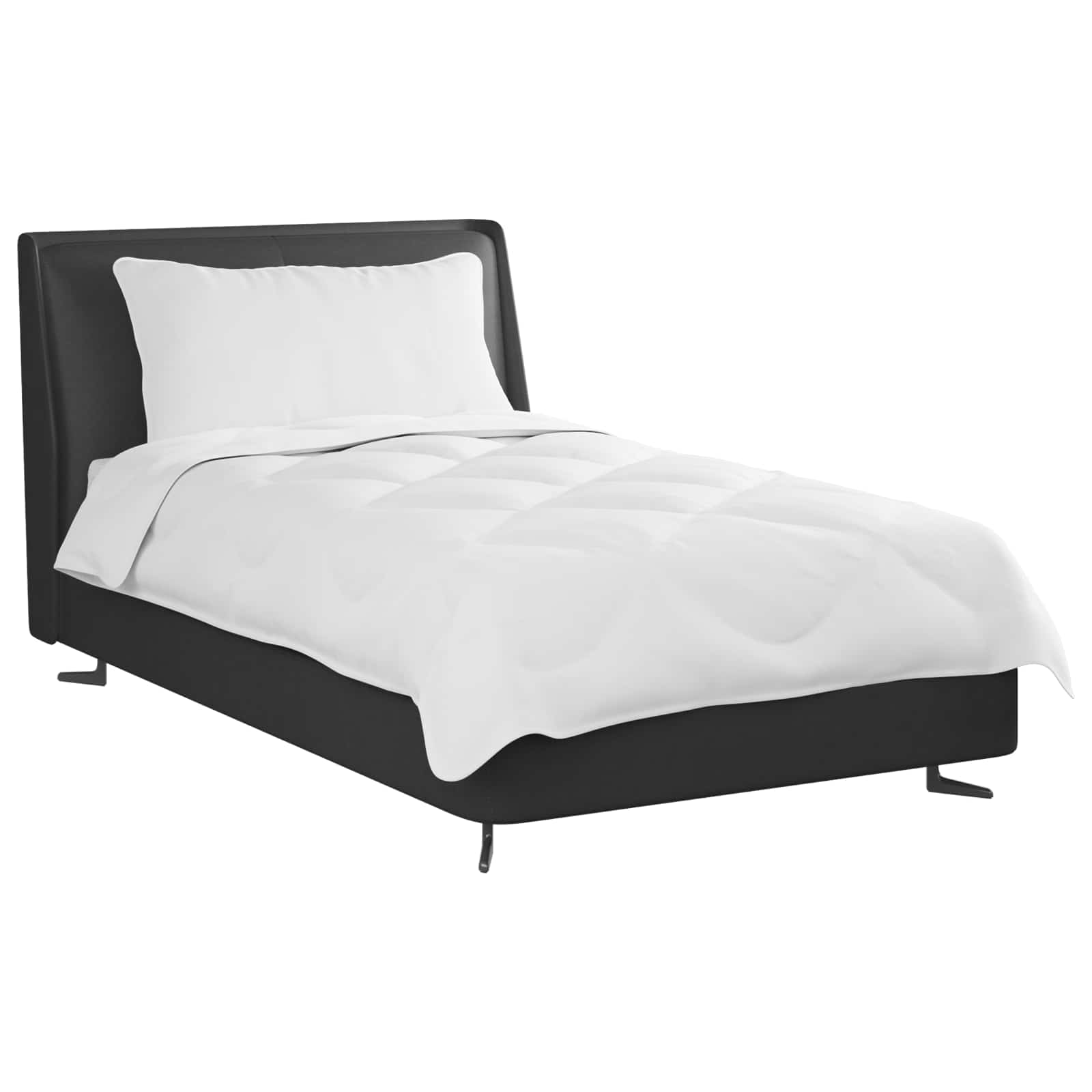 Vidaxl dekbed set met kussen 2 pcs wit microvezel