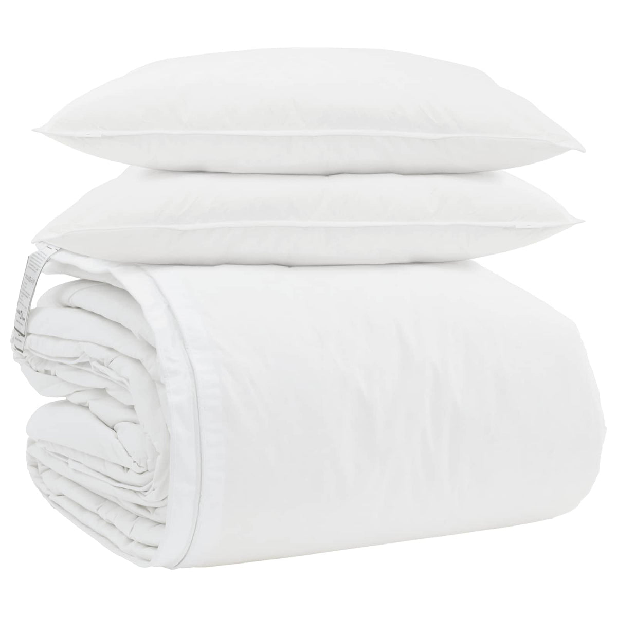 Vidaxl dekbed set met kussen 3 st wit donsveertjes