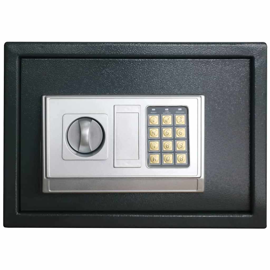 Vidaxl digitale kluis met slot donkergrijs 35 x 25 x 25 cm staal