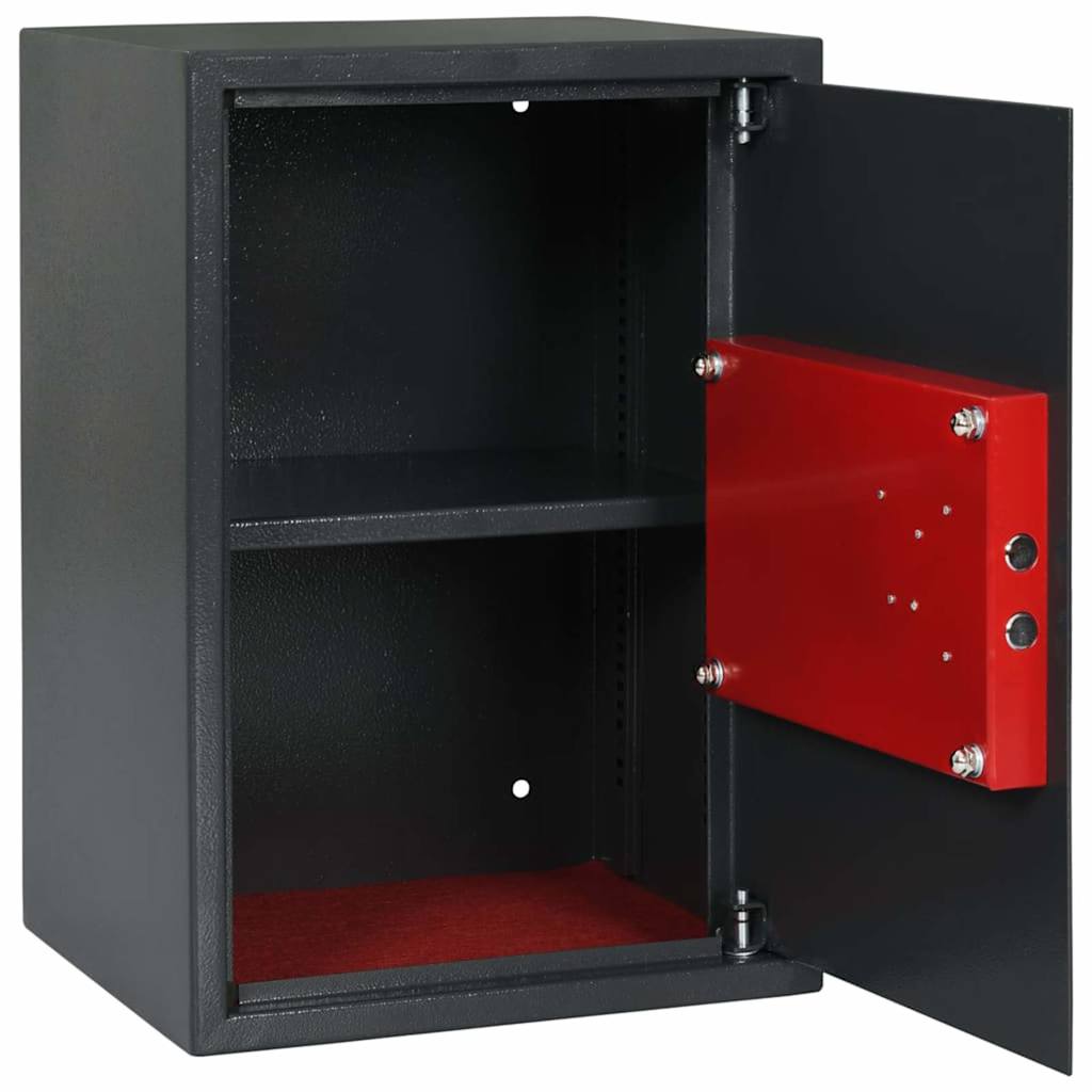 Vidaxl kluisdoos met slot donkergrijs 35 x 31 x 50 cm staal
