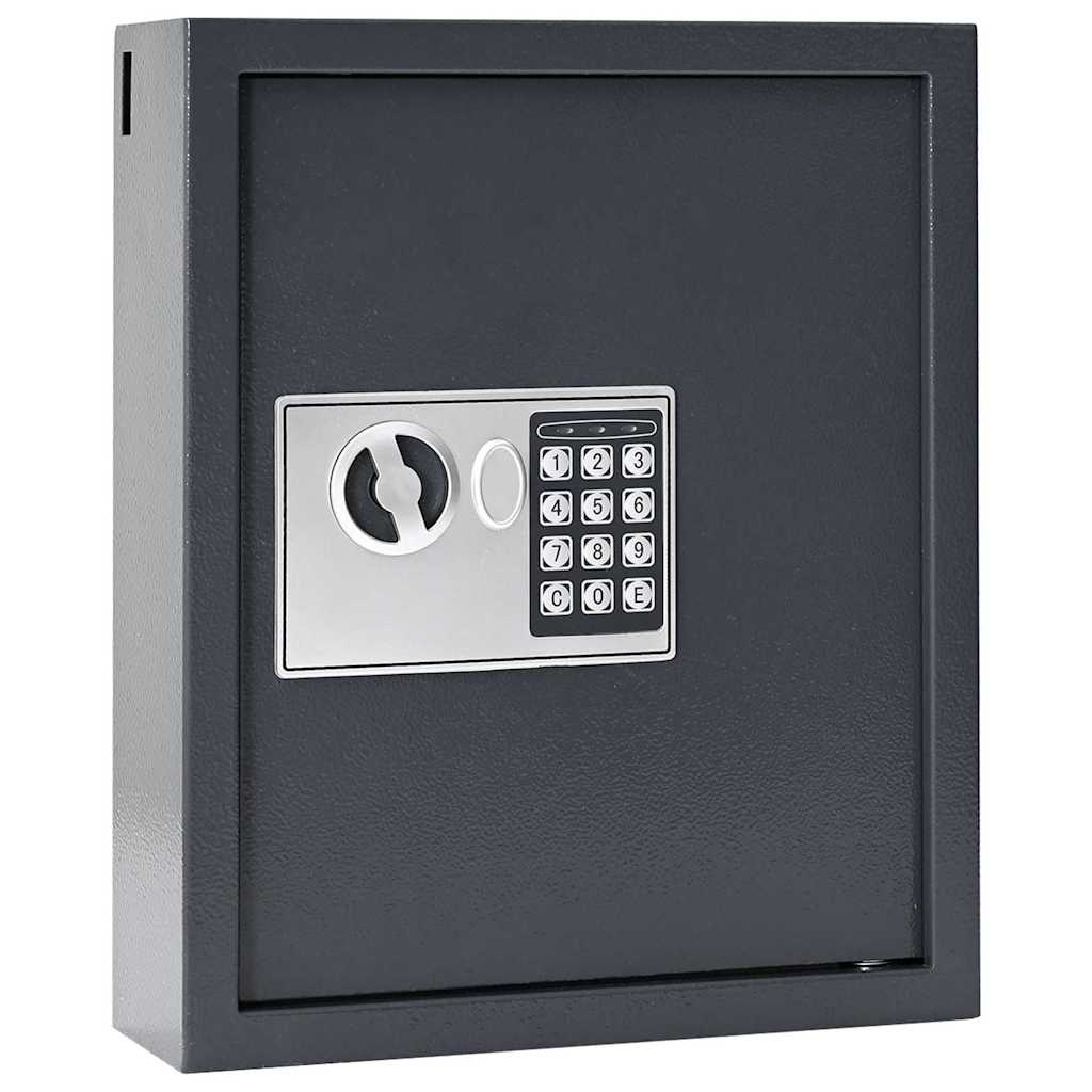 Vidaxl digitale kluis met slot donkergrijs 30 x 10 x 36,5 cm staal