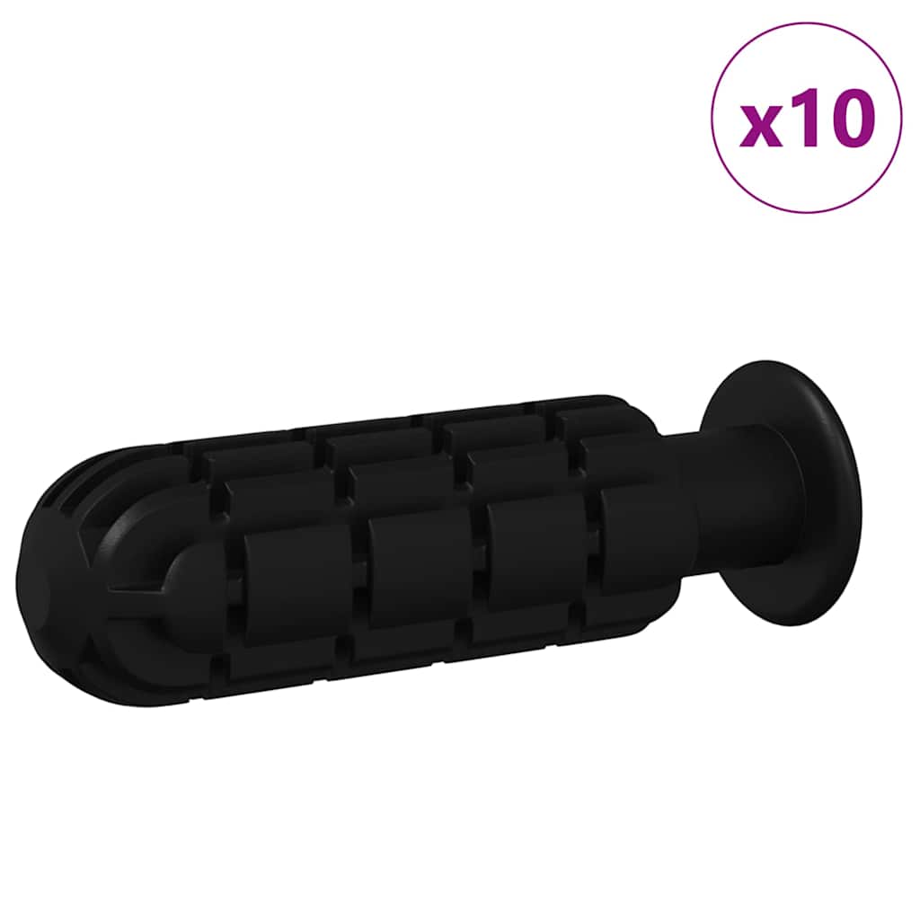 Vidaxl tafelvoetbalhandvatten 10 st zwart 2,8 x 2,8 x 9,3 cm pp
