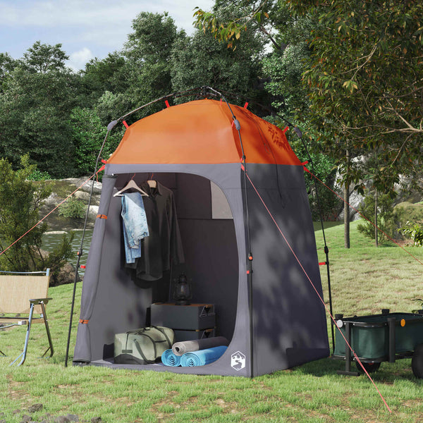 Vidaxl instant tent 2-person quick-release 2-persoons grijs en oranje