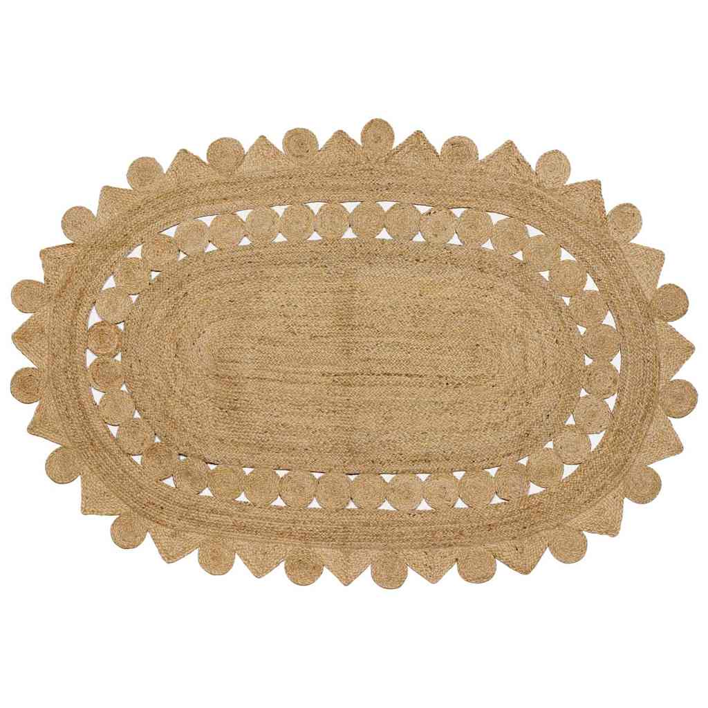 Vidaxl gebied tapijt naturel 205 x 305 cm jute