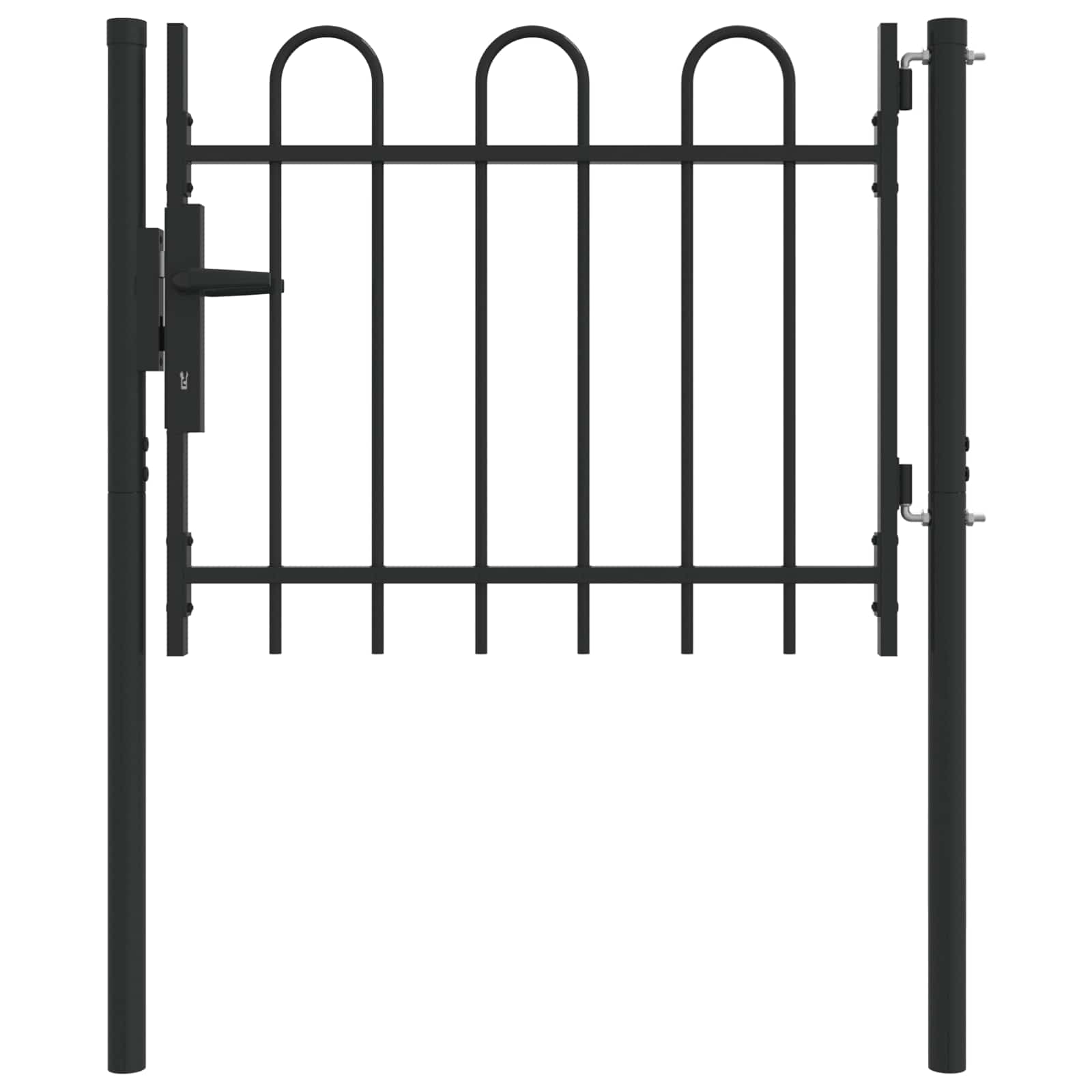 Vidaxl hekpoort boxtel 103 x 124,5 cm gepoedercoat staal grijs