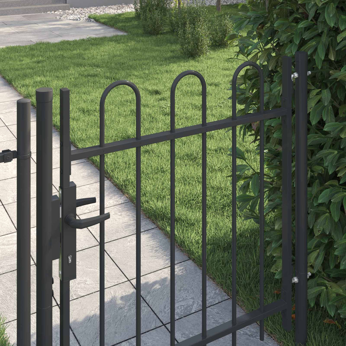 Vidaxl hekpoort boxtel 103 x 150 cm gepoedercoat staal vergrendelbaar