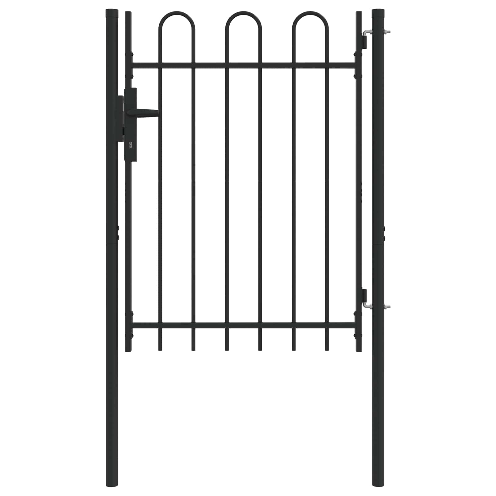 Vidaxl hekpoort boxtel 103 x 175 cm gepoedercoat staal grijs