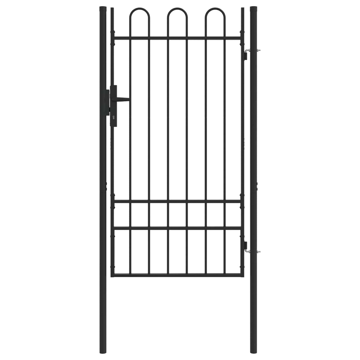 Vidaxl hekpoort boxtel 103 x 225 cm gepoedercoat staal grijs