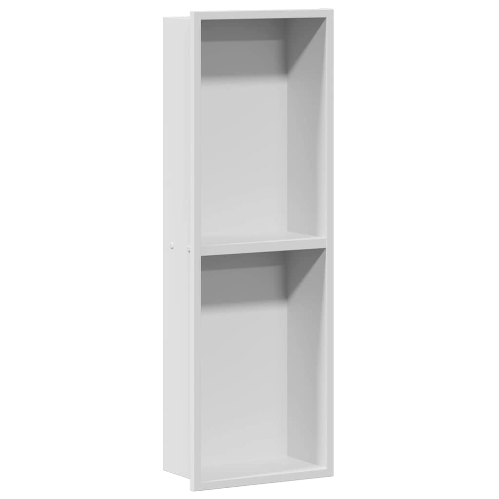 Vidaxl douche niche wit 60 x 20 x 9,5 cm roestvrij staal