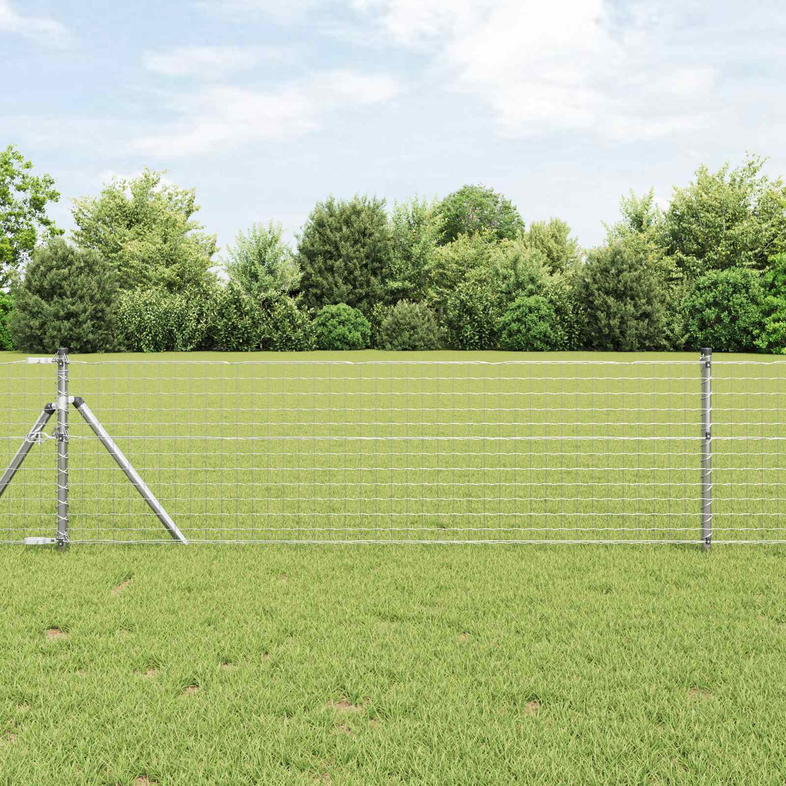 Vidaxl afrasteringspaal 12 pcs zilver 120 cm poedergecoat staal