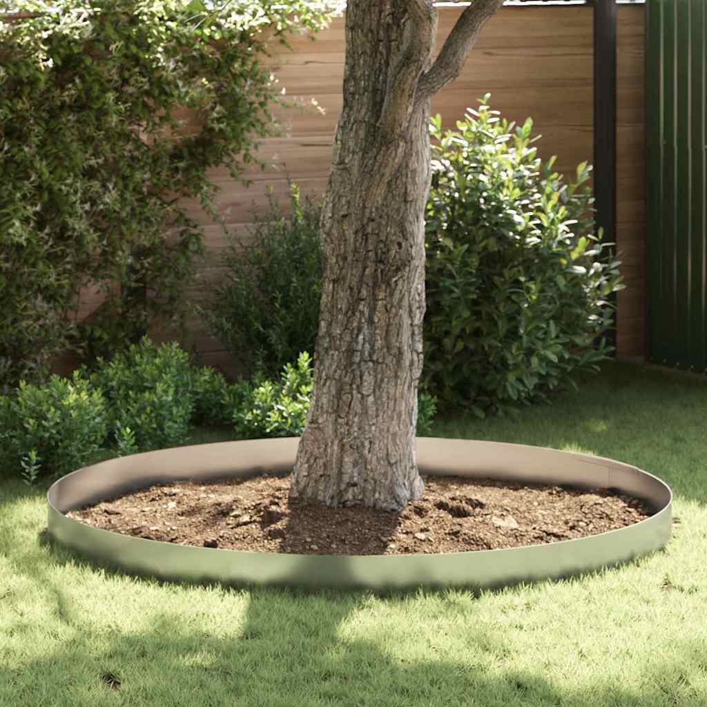 Vidaxl tuinrand 4 pcs zilver 450 x 0.05 x 15 cm gegalvaniseerd staal