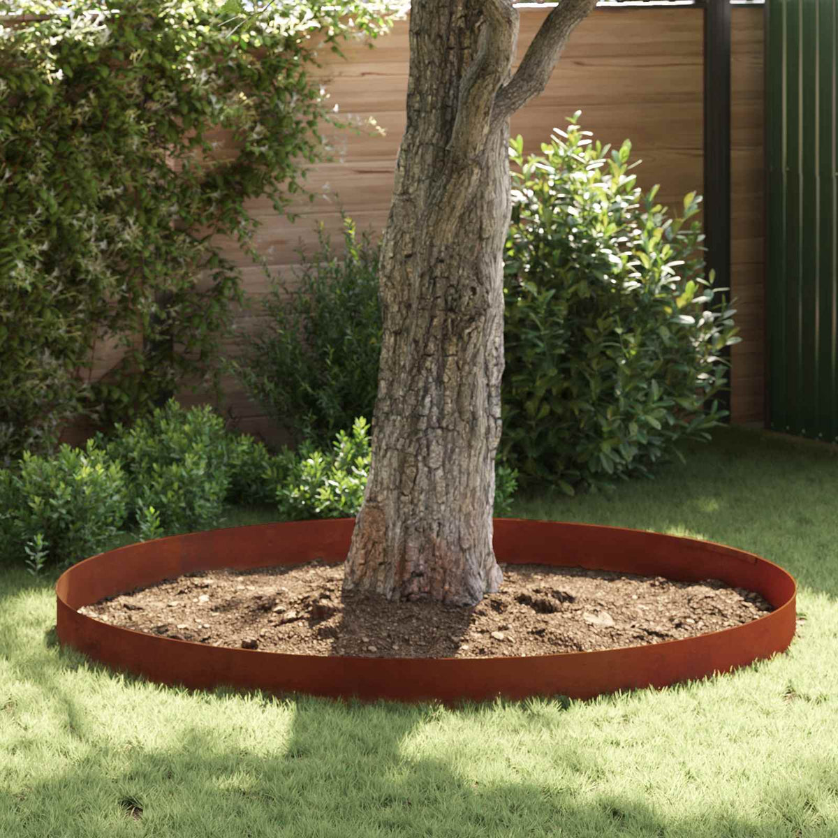 Vidaxl tuinrand 4 st 450 x 25 cm weervast staal roestig